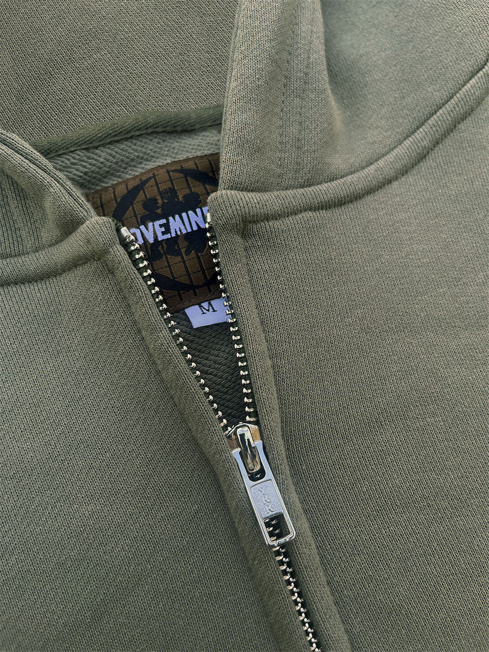Army Green Triangle Zip-Up